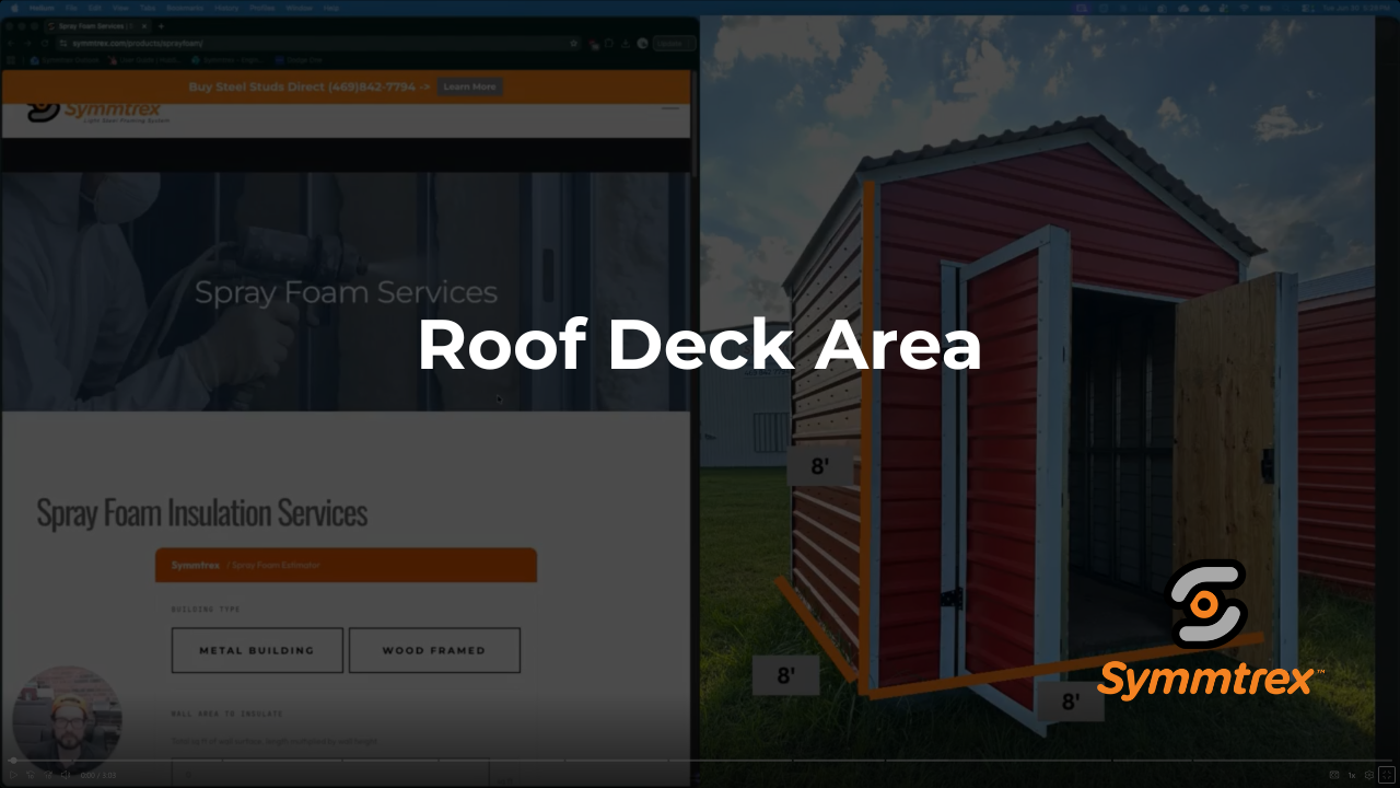 Calculating Roof Area for Symmtrex Spray Foam Estimate